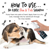 Bugalugs Hunde Katzen Floh und Zecken Trockenshampoo ohne Wasser 200ml