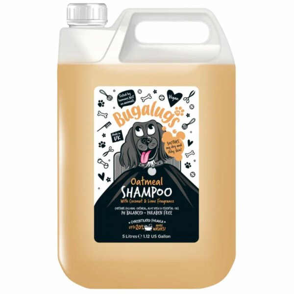Bugalugs Oatmeal (Hafer) All in 1 Hundeshampoo – 5 L – beruhigend & pflegend