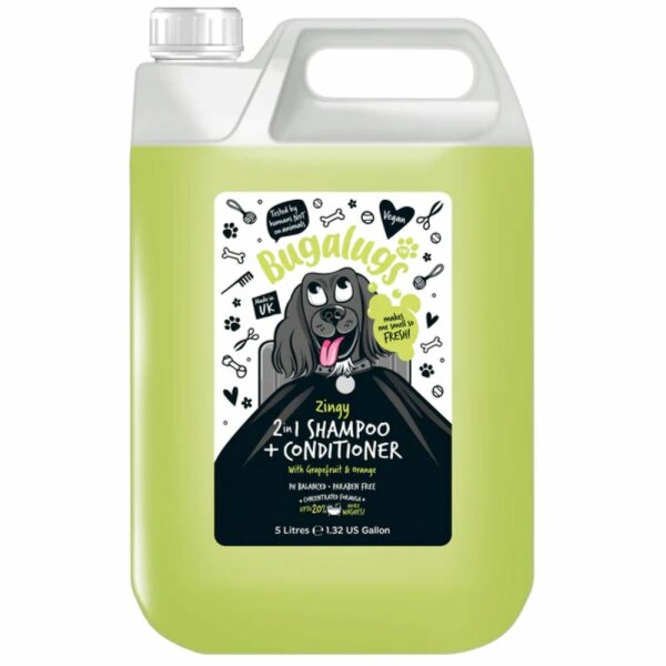 Bugalugs Zingy 2 in 1 Shampoo + Conditioner – Grapefruit & Orange – 5 L
