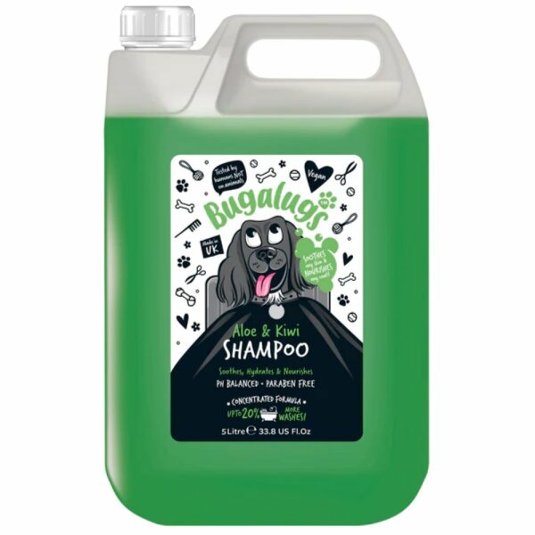 Aloe & Kiwi Soothing Dog Shampoo – Beruhigendes Hundeshampoo für empfindliche Haut mit Aloe Vera & Kiwi (5L)