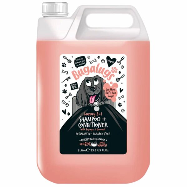 Papaya & Coconut 2-in-1 Hunde Shampoo & Conditioner – Tropisches 2-in-1 Pflege-Shampoo mit Papaya & Kokosnuss für Hunde (5L)