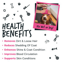 Bugalugs Bade- & Fellpflegebürste für Hunde und Katzen – Rosa oder Schwarz