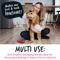 Bugalugs Bade- & Fellpflegebürste für Hunde und Katzen – Rosa oder Schwarz