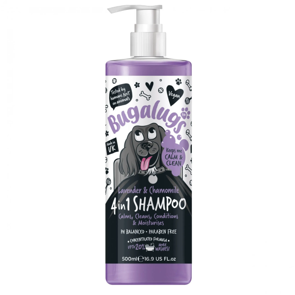 Bugalugs Hundeshampoo 4in1 Lavendel & Kamille 500ml