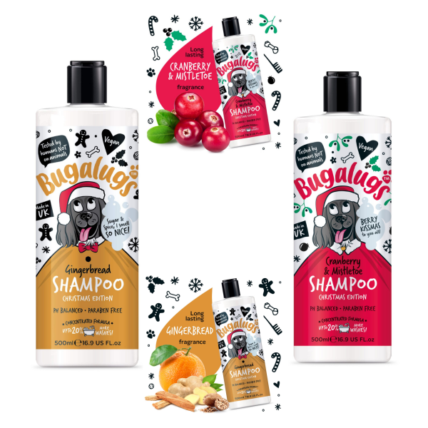 Bugalugs Hundeshampoo Christmas Edition verschiedene Düfte