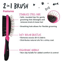 Bugalugs Hunde und Katzen Bürste 2-seitig Fellpflege Fellkamm