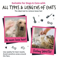 Bugalugs selbstreinigende Fellbürste ergonomisch Fellreinigung