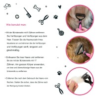 Bugalugs Hunde Katzen Knotenbürste Entfilzungsrechen gegen Knoten