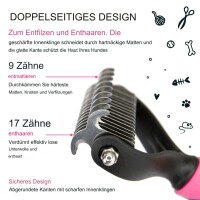 Bugalugs Hunde Katzen Knotenbürste Entfilzungsrechen gegen Knoten