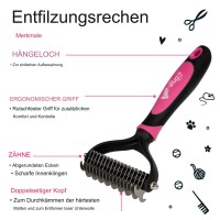 Bugalugs Hunde Katzen Knotenbürste Entfilzungsrechen gegen Knoten