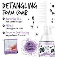 Bugalugs 2 in 1 Entwirrungs- und Pflegeschaumkamm Fellpflege 150ml