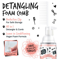 Bugalugs 2 in 1 Entwirrungs- und Pflegeschaumkamm Fellpflege 150ml