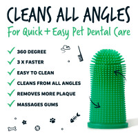Bugalugs Silikon-Fingerzahnbürste für Hunde und Katzen – 1er-Pack